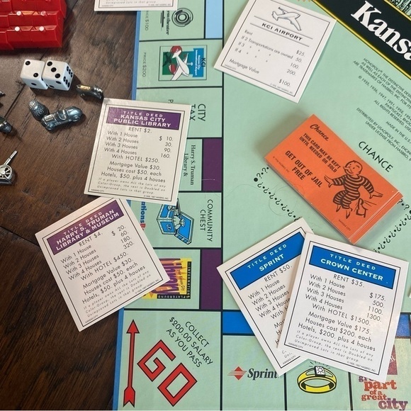 Monopoly Kansas City Edition Official USAopoly Board Game 1997 Missing One Piece - Picture 6 of 16